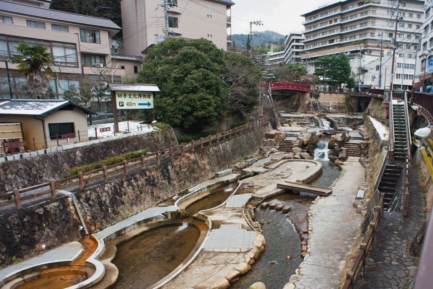 Arima River running through Arima Onsen Town