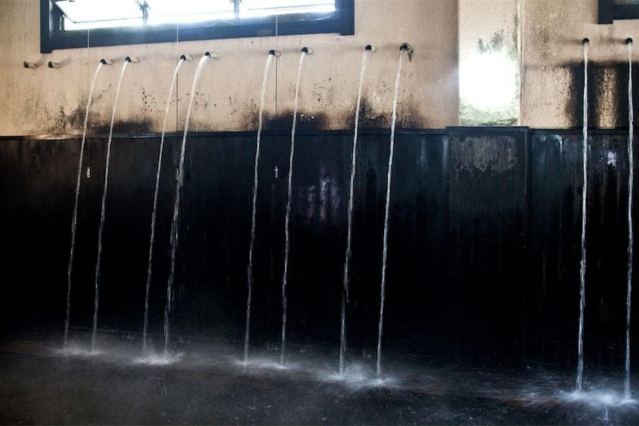 Waterfall bath in Sujiyu Onsen Japan
