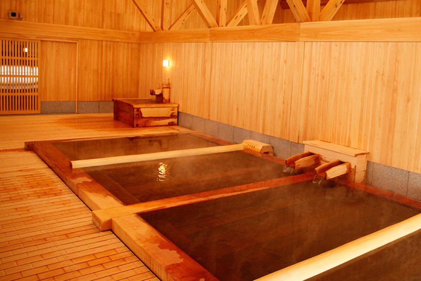 Picture of the main baths of Gozanoyu Onsen in Gunma, Kanto