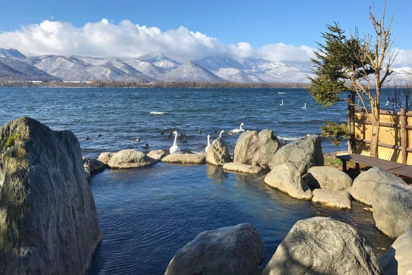 Picture of the main baths of Kotan Onsen in Hokkaido, Hokkaido