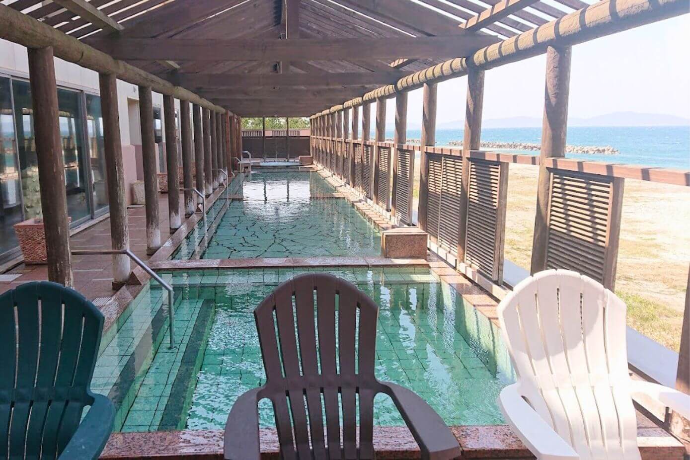 Picture of the main baths of Ocean One Day Onsen in Tottori, Chugoku
