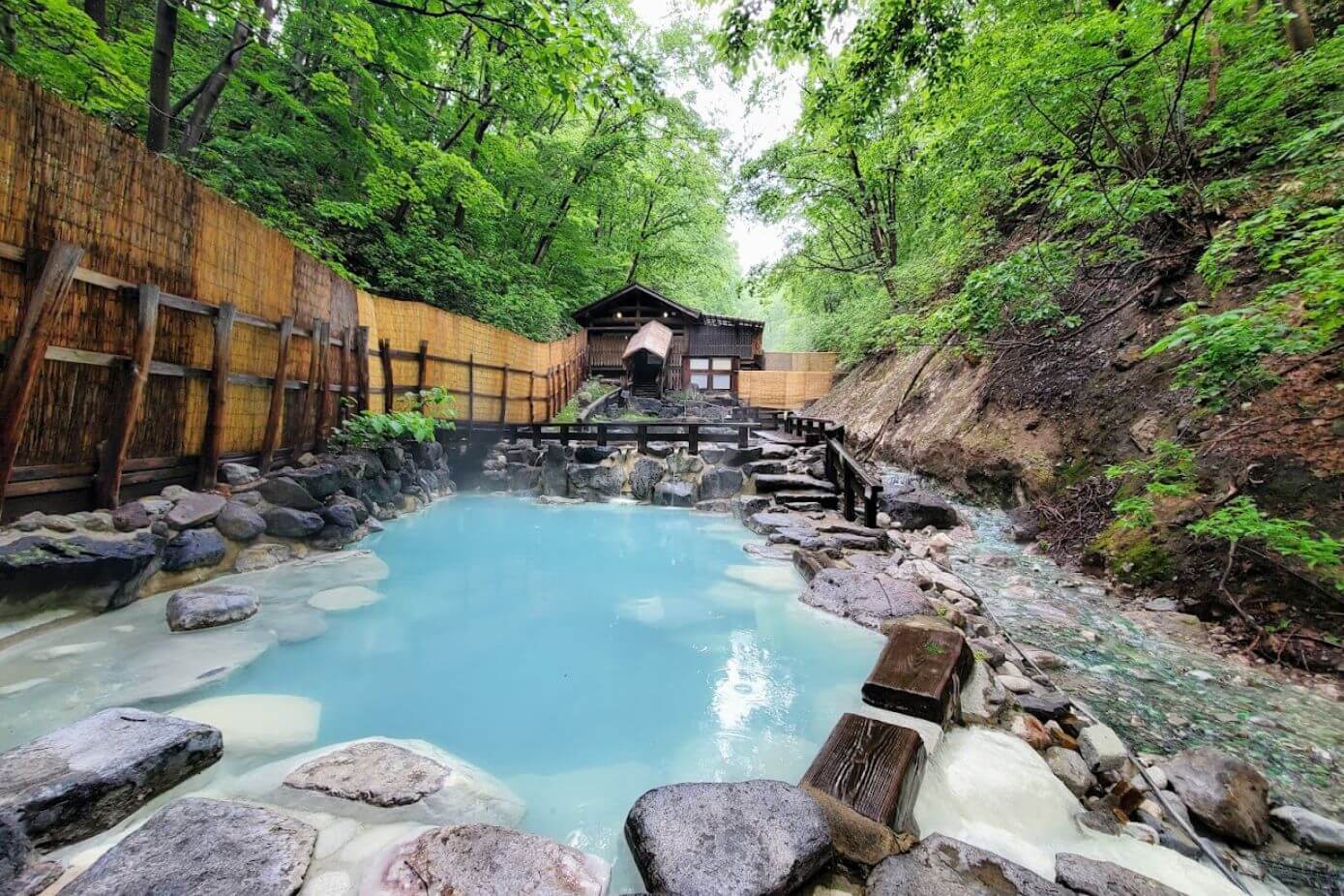 Picture of the main baths of Zao Onsen Dairotenburo in Yamagata, Tohoku