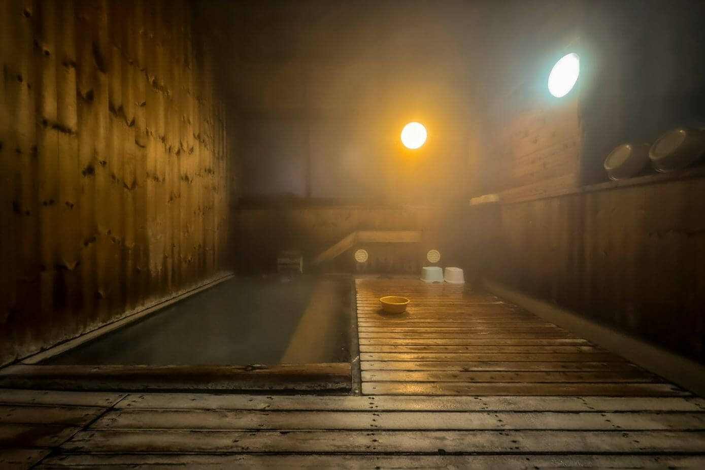 Indoor bath of Zao Onsen Japan